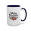 Christmas Mug - Merry Christmas Black Text Mistletoe