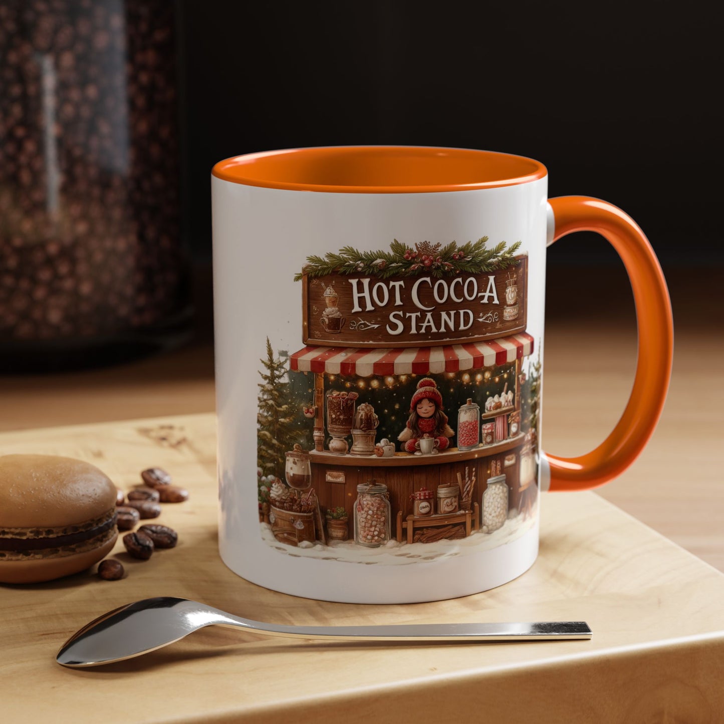 Christmas Mug - Hot Cocoa Stand White Text