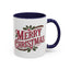 Christmas Mug - Merry Christmas Maroon & Green Text Decorations
