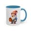 Christmas Mug - Old Gnome with Present