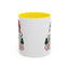 Christmas Mug - Merry Christmas Green & Red Text Red Hat
