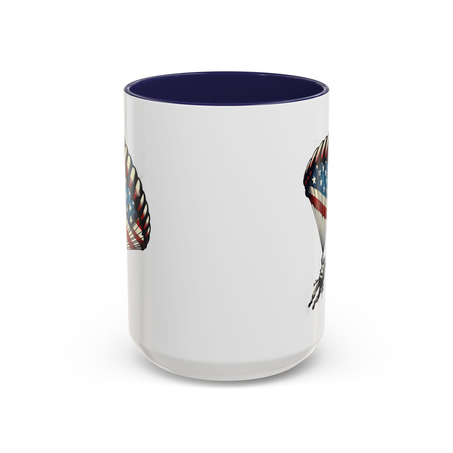 4th of July Mug - Airborne Soldier Parachute Flag