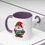 Christmas Mug - Merry Christmas White & Green Text Gnome Snow