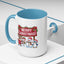 Christmas Mug - Merry Christmas White Text Reindeer Snowmen Penguin