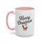 Christmas Mug - Merry Christmas Black Text Santa Present