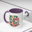 Christmas Mug - Happy Holidays and Merry Christmas Blue Green Yellow Red Text