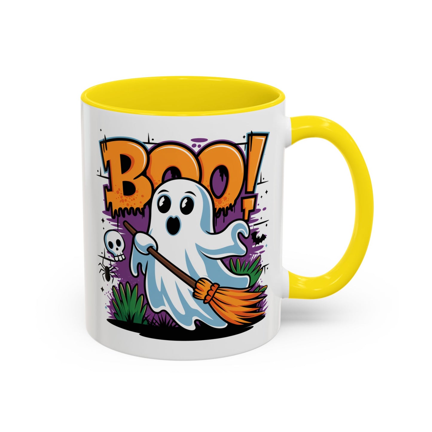 Halloween Mug - Boo! Flying Ghost With Broom