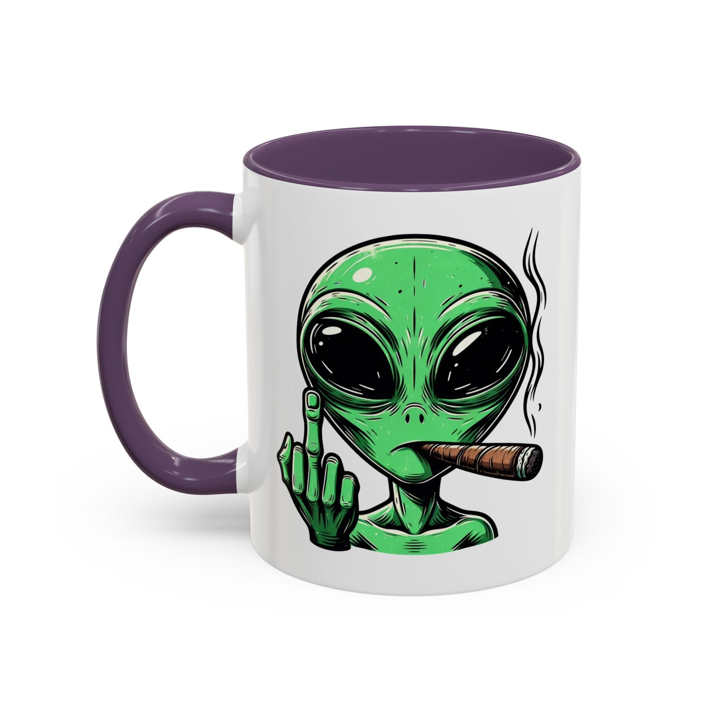 Adult Mug - Green Alien Fuck You Human