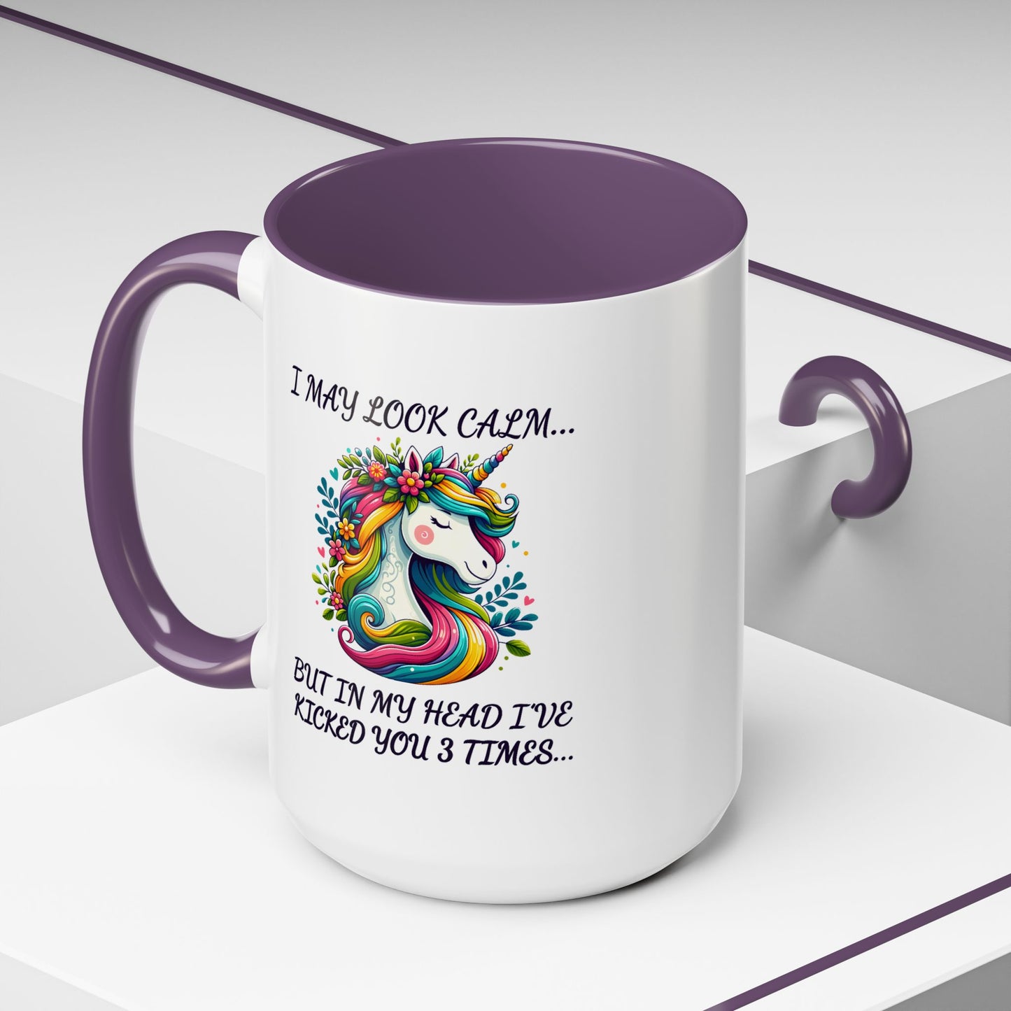 Adult Mug - I may Look Calm Unicorn