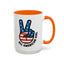 4th of July Mug - All American Girl Peace Sign