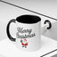 Christmas Mug - Merry Christmas Black Text Santa Present