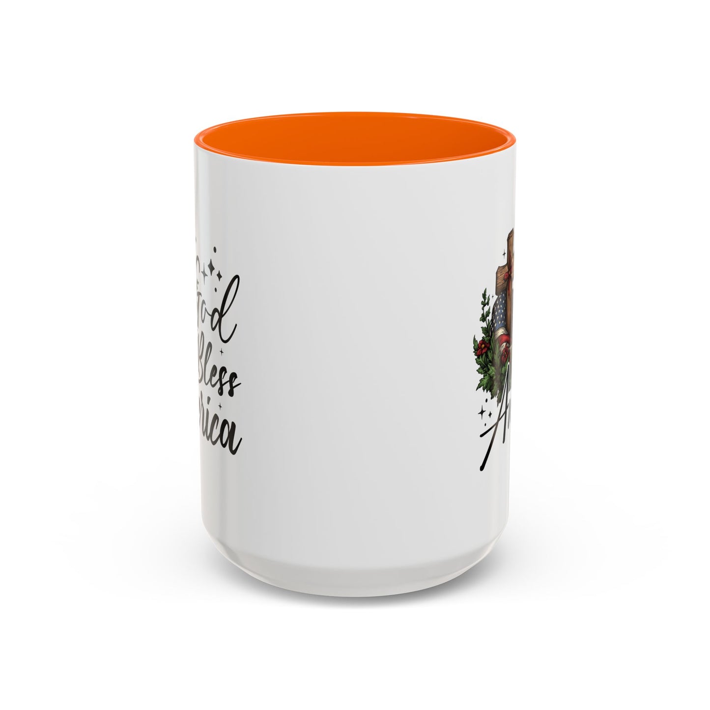 4th of July Mug - God Bless America Cross Flag