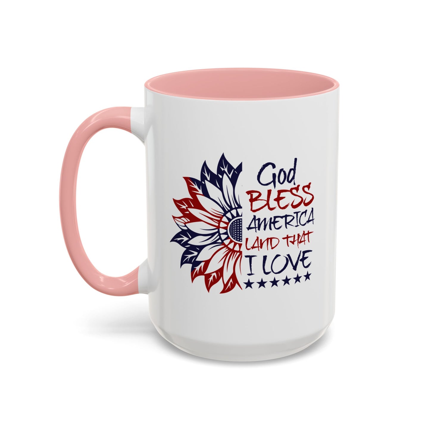 4th of July Mug - God Bless America Sunflower