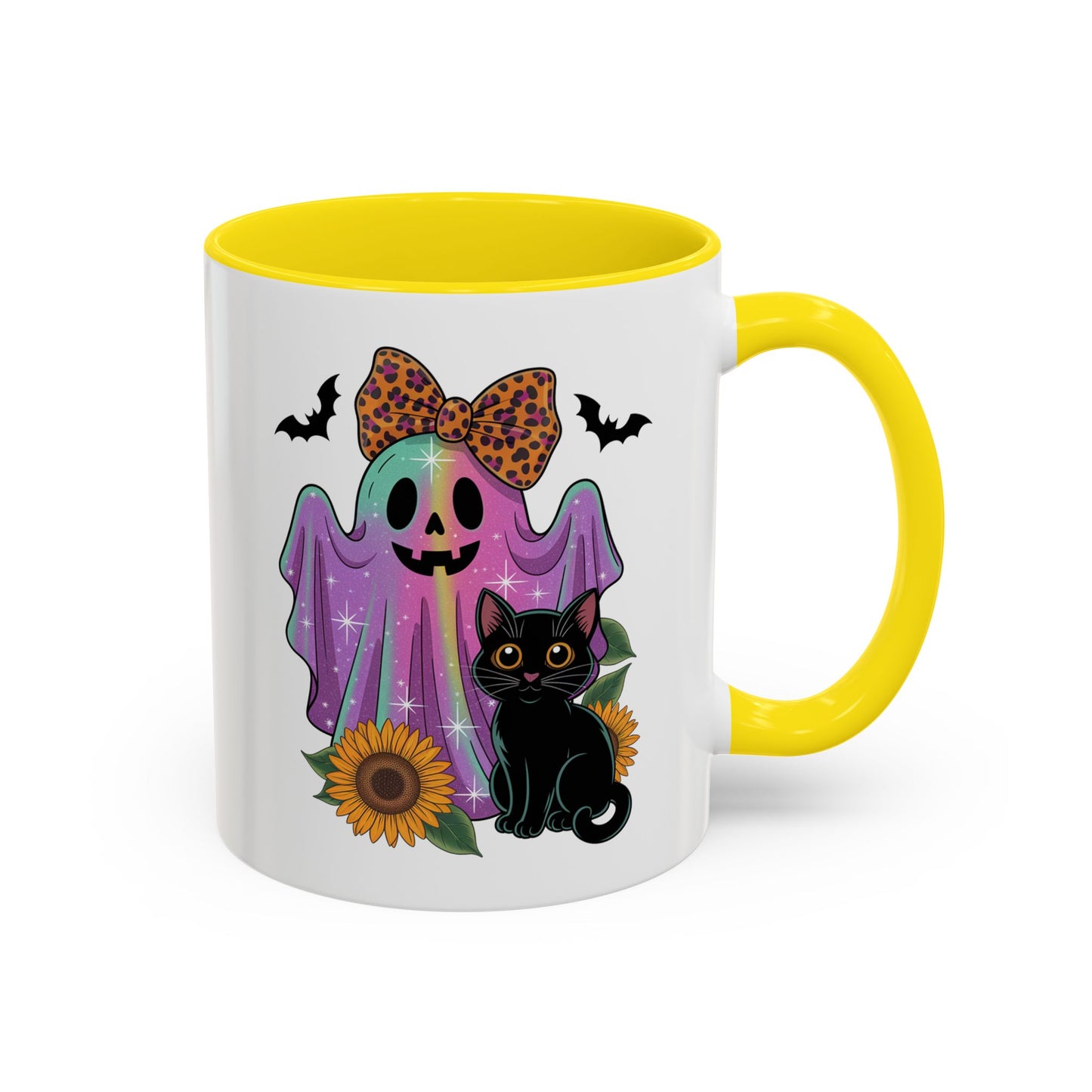 Halloween Mug - Cute Ghost With Cat