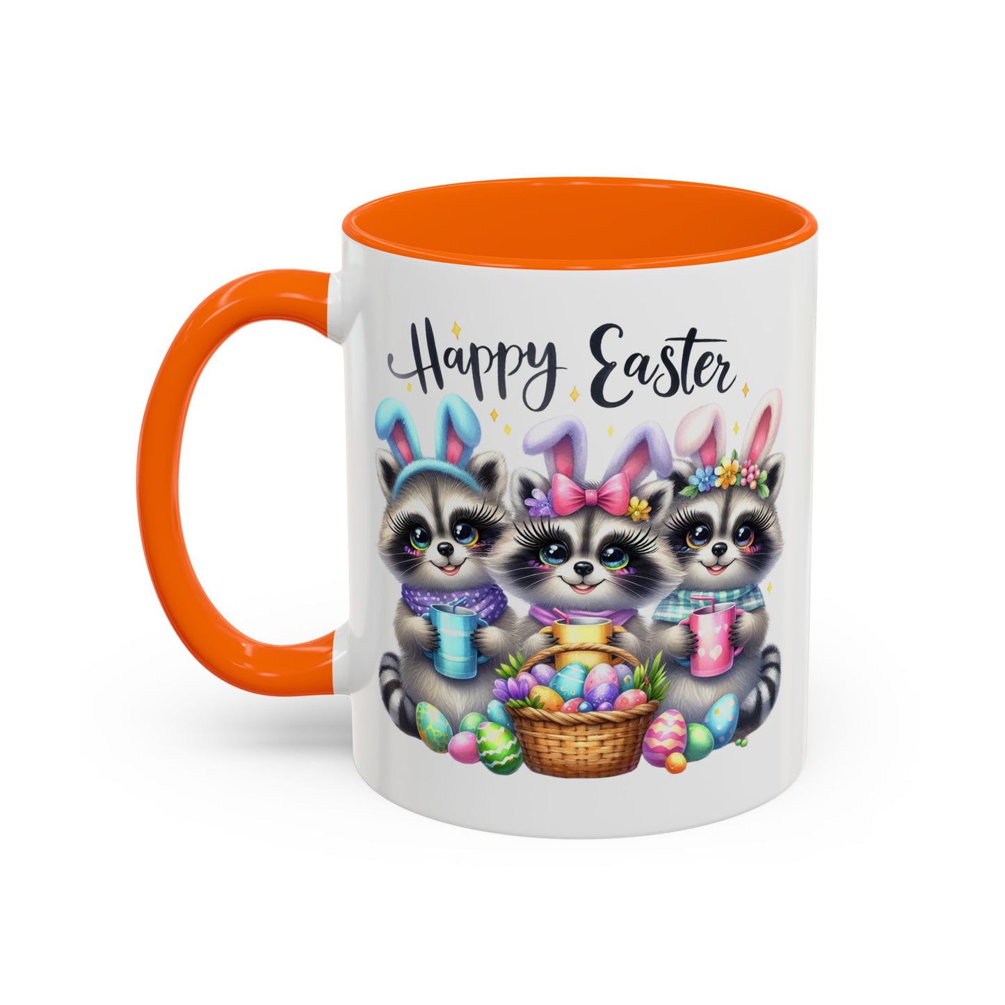 Easter Mug - Happy Easter Racoons
