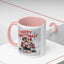 Christmas Mug - Merry Christmas Red Text Puppy Green Top
