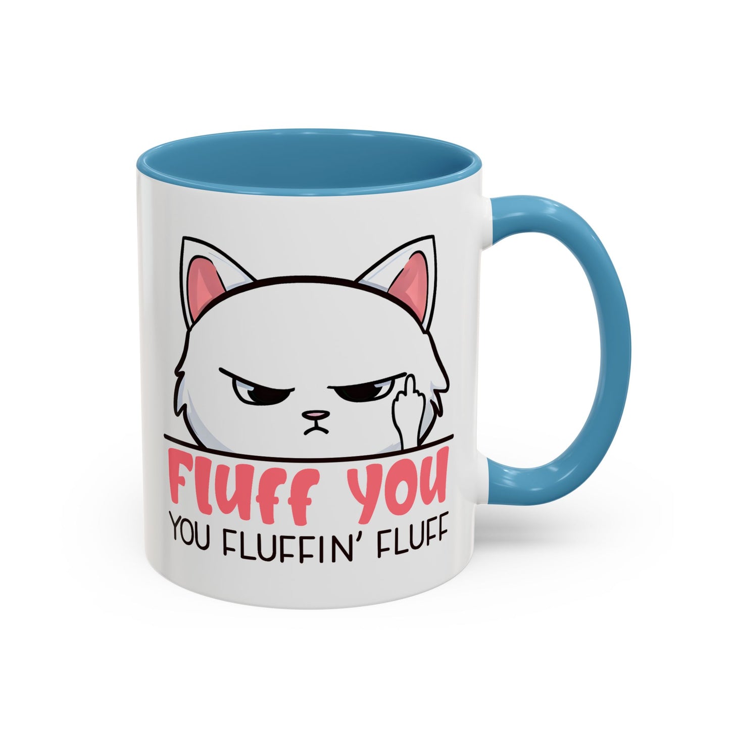 Adult Mug - Fluff You White Cat