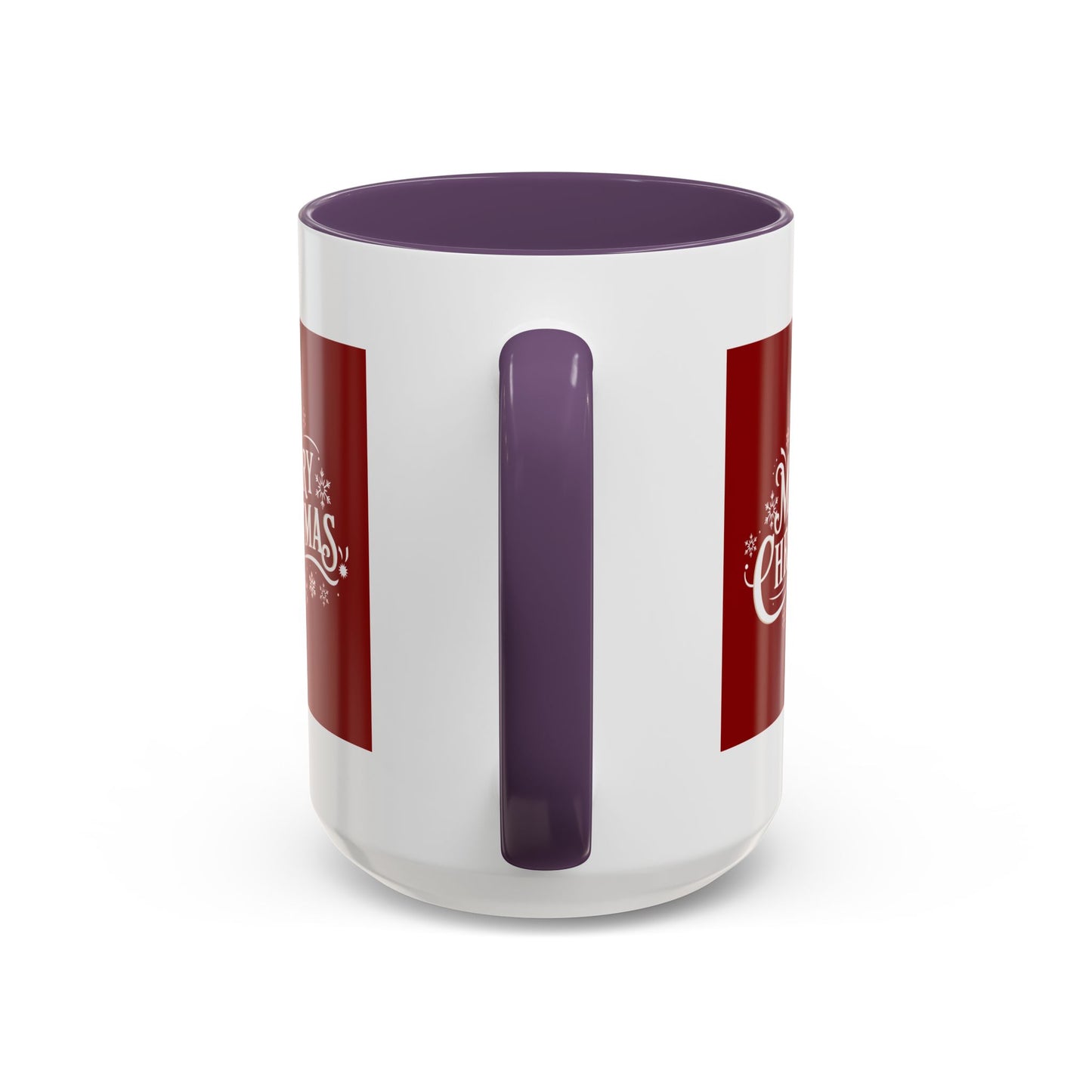 Christmas Mug - Merry Christmas White Text Maroon Background