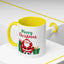 Christmas Mug - Merry Christmas Green & Red Text Santa Presents