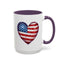 4th of July Mug - Heart American Flag