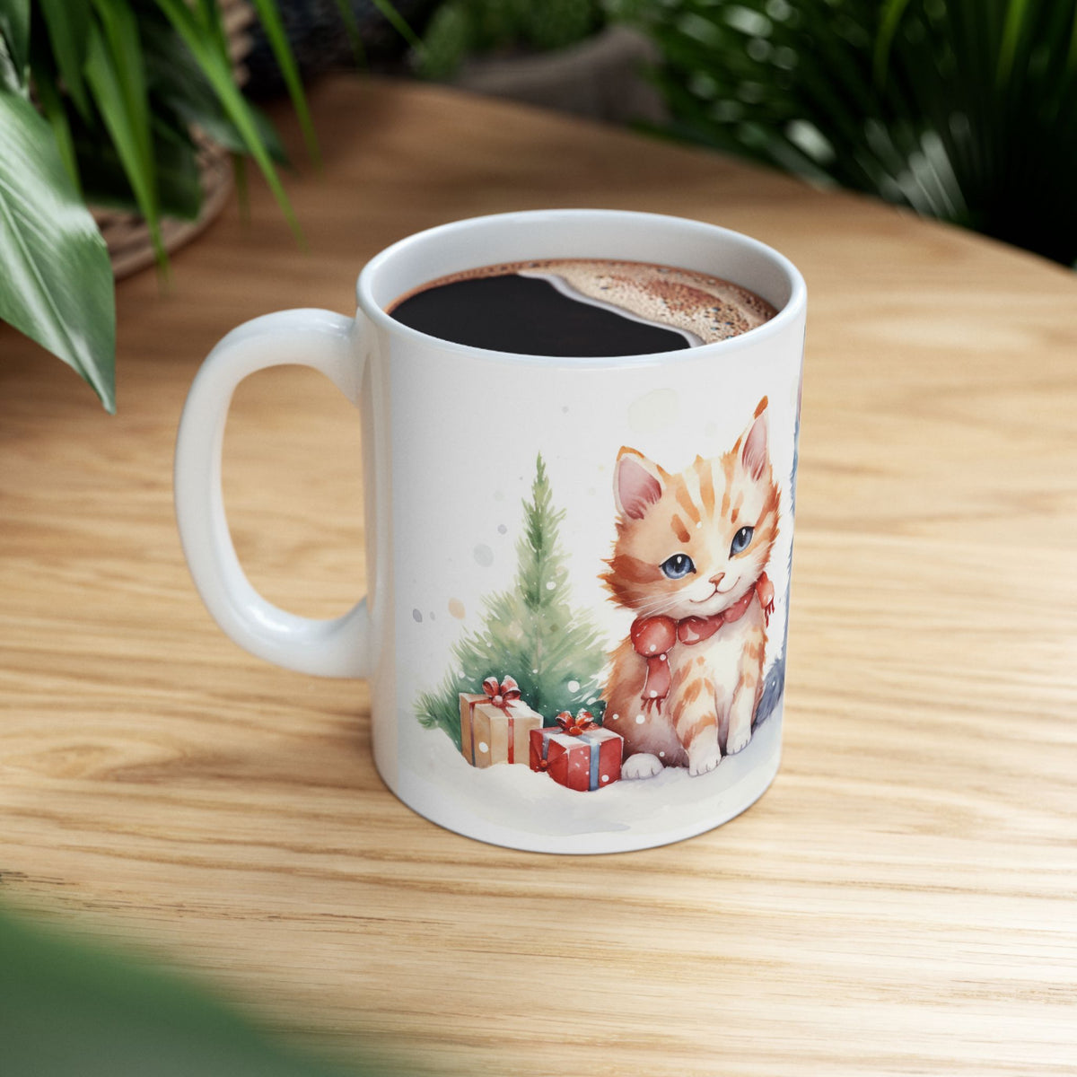 Chirstmas Mug - Three Christmas Cats