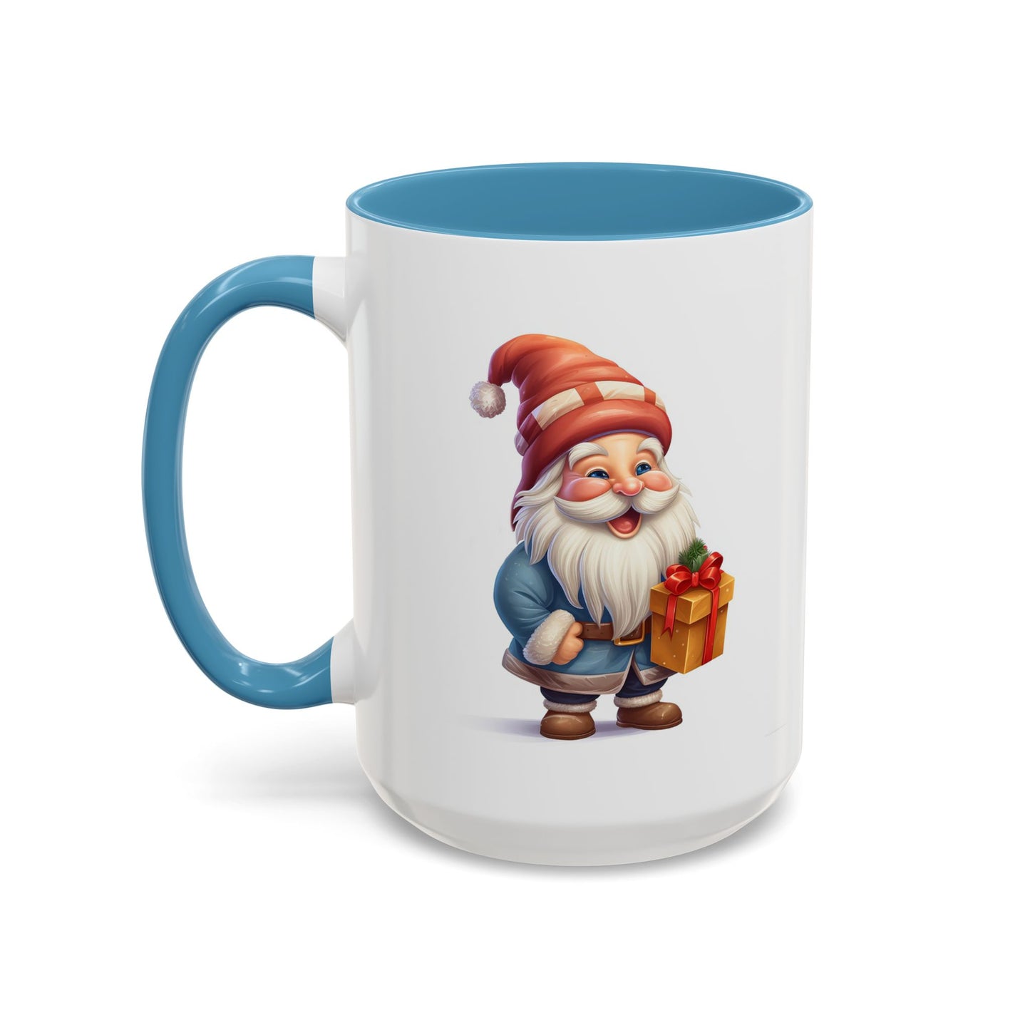 Christmas Mug - Old Gnome with Present