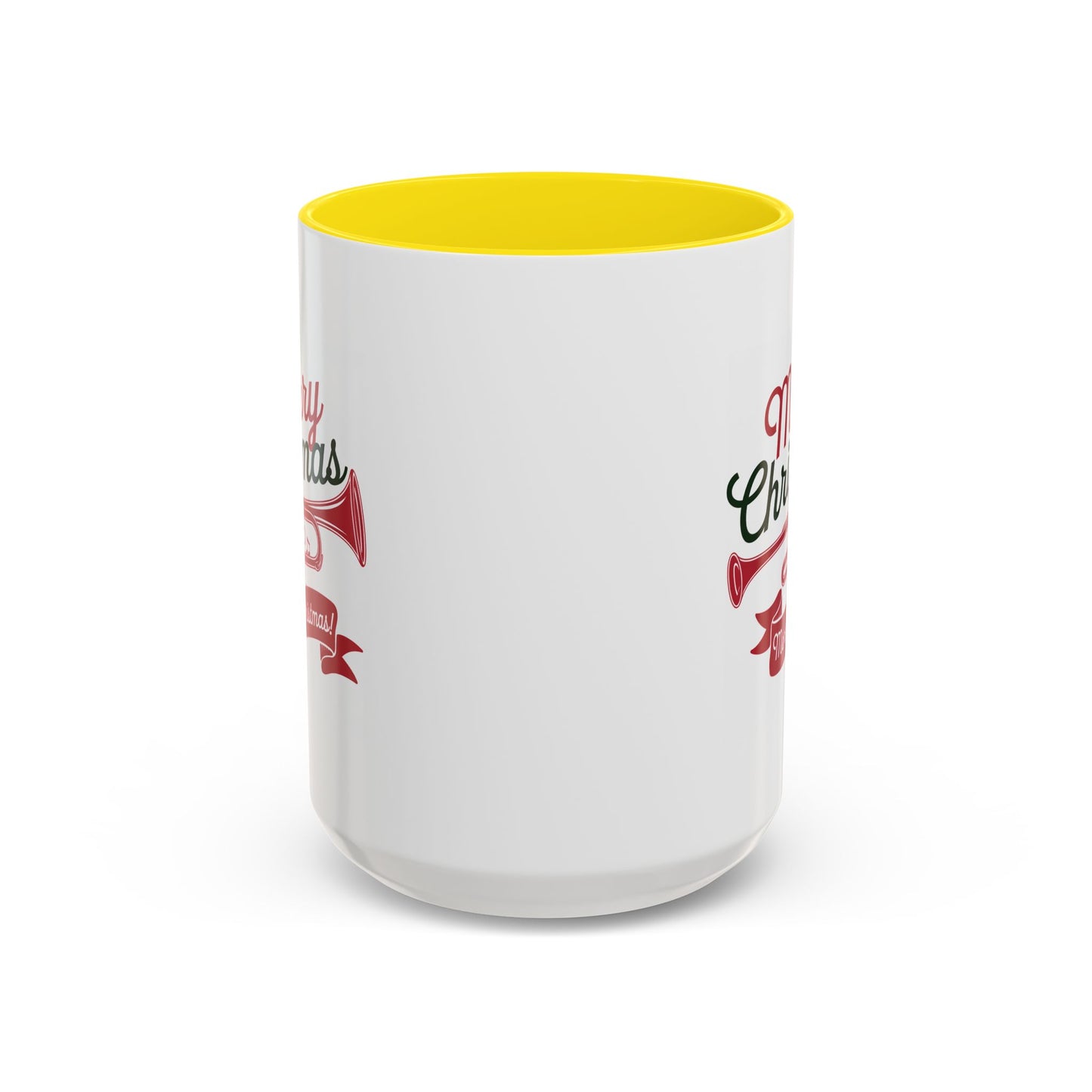 Christmas Mug - Red & Green Text Trumpet
