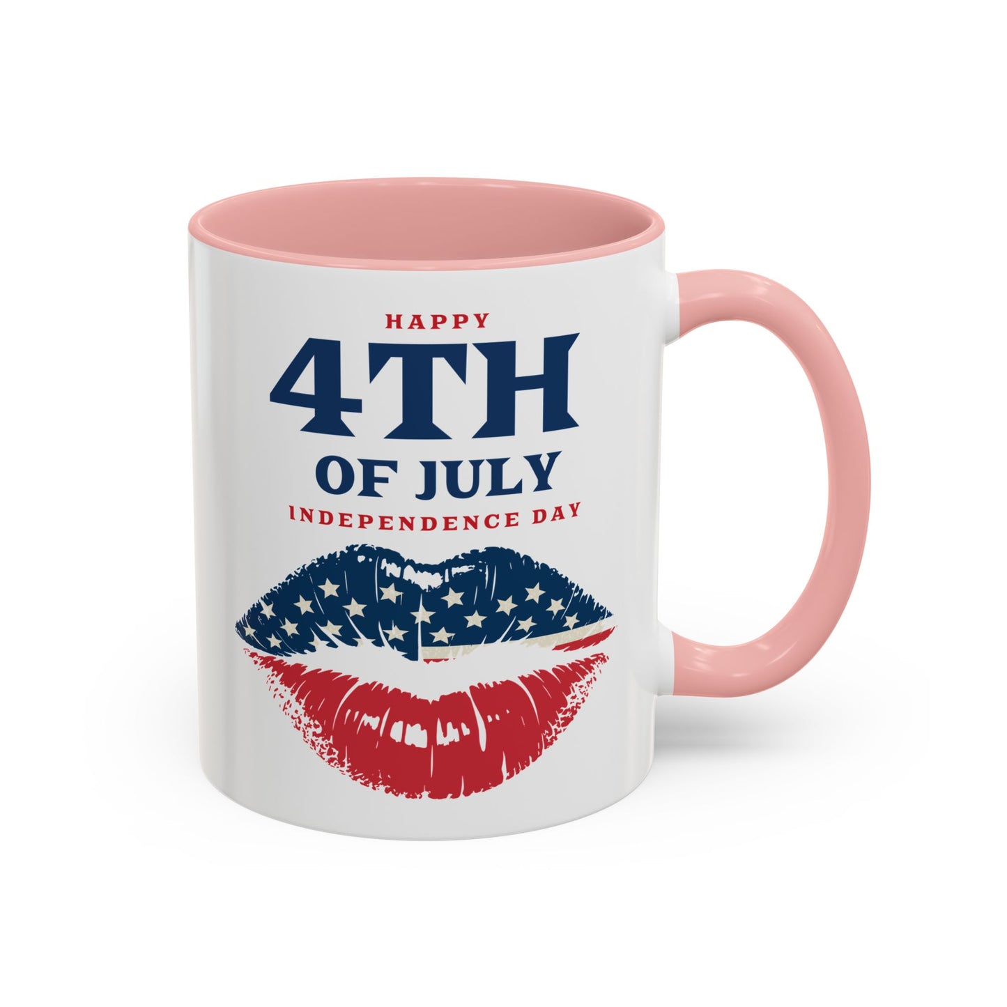 4th of July Mug - Happy 4th of July Flag Lips
