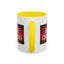 Christmas Mug - Merry Christmas Cream Text Maroon Background