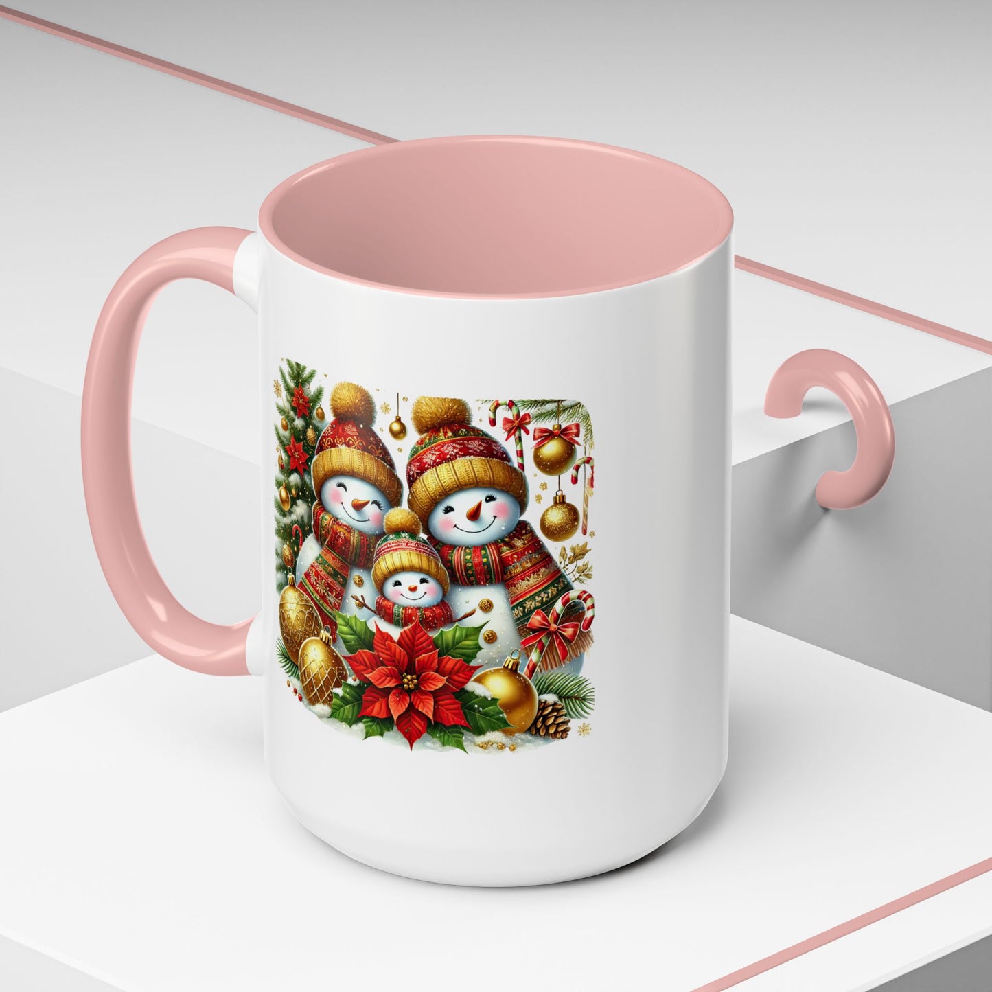 Christmas Mug - Gold Snowman Family 2