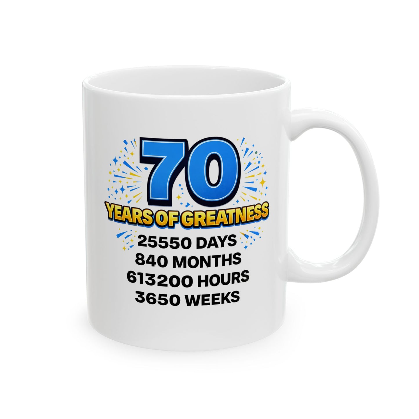 Birthday Mug - 70 Years of Greatness