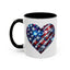 4th of July Mug - USA Sparkle Heart