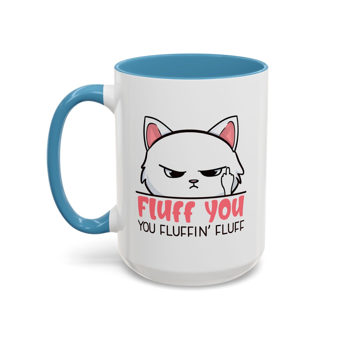 Adult Mug - Fluff You White Cat