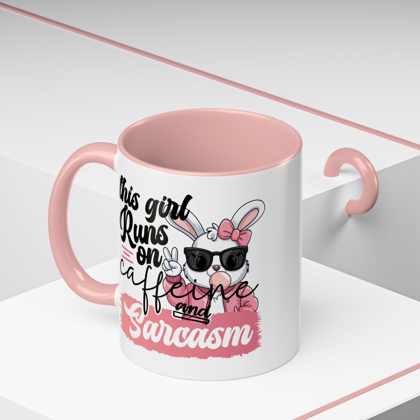 Humor Mug - This Girl Runs on Caffeine & Sarcasm