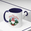 Christmas Mug - Merry Christmas Red Text Gnome Bow Tree