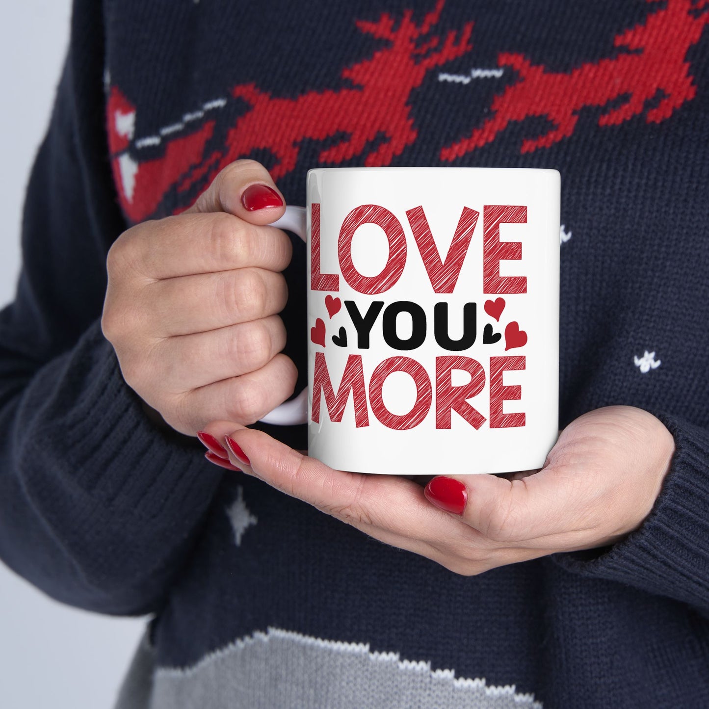 Valentine's Day Mug - Love You More Sketch