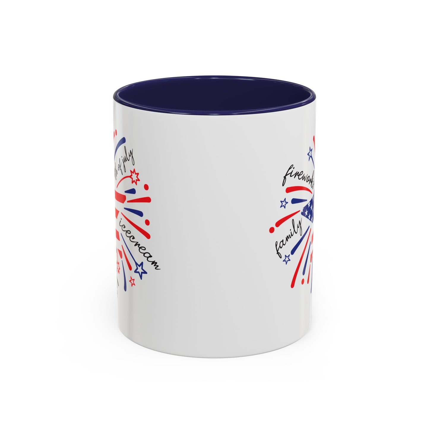 4th of July Mug - Star Flag Fireworks