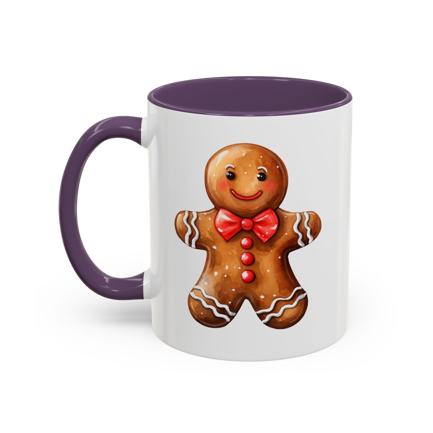 Christmas Mug - Gingerbread Man Red Bow