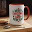 Christmas Mug - Merry Christmas and a Happy New Year Green & Red Text Trees Stars