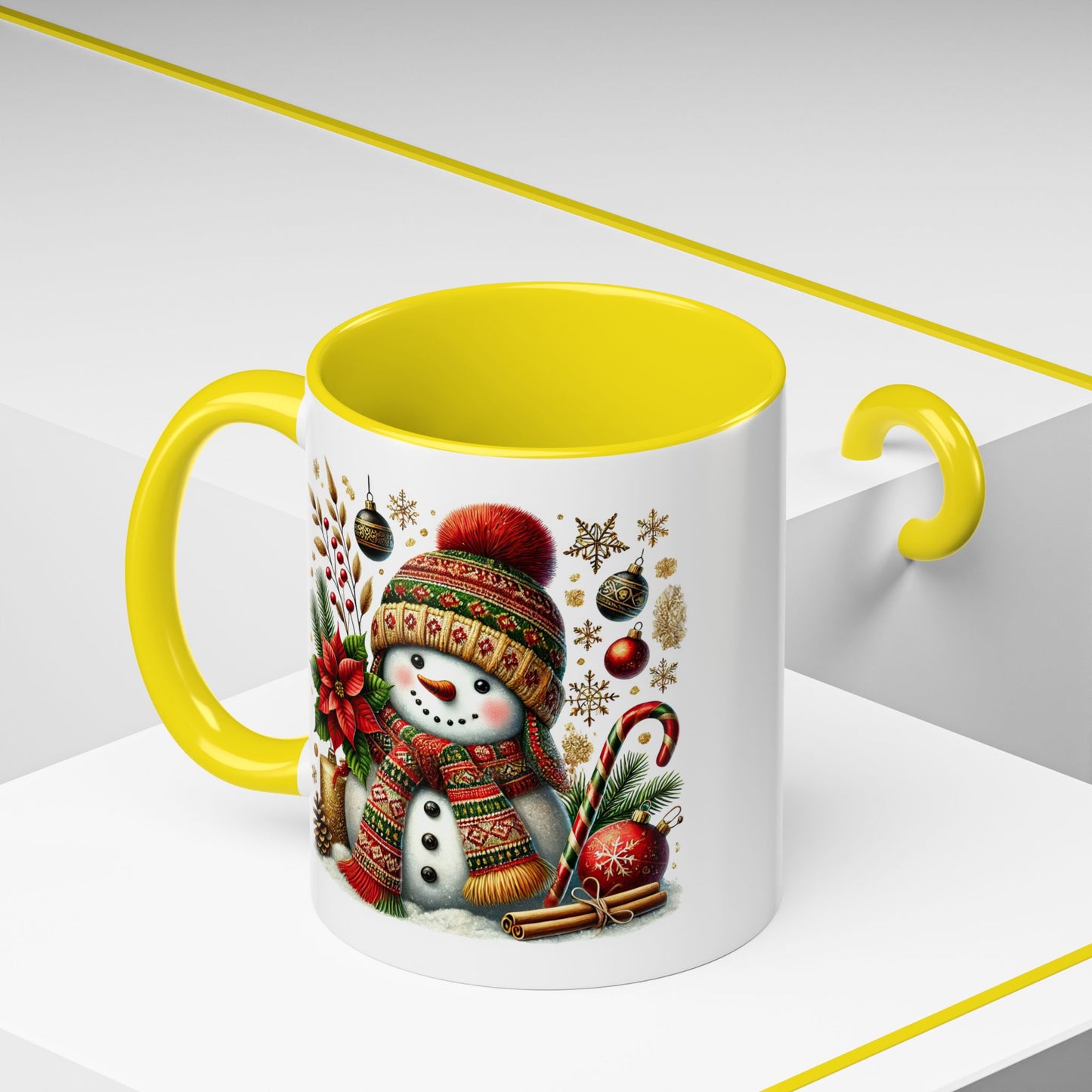 Christmas Mug - Snowman with Christmas Decorations