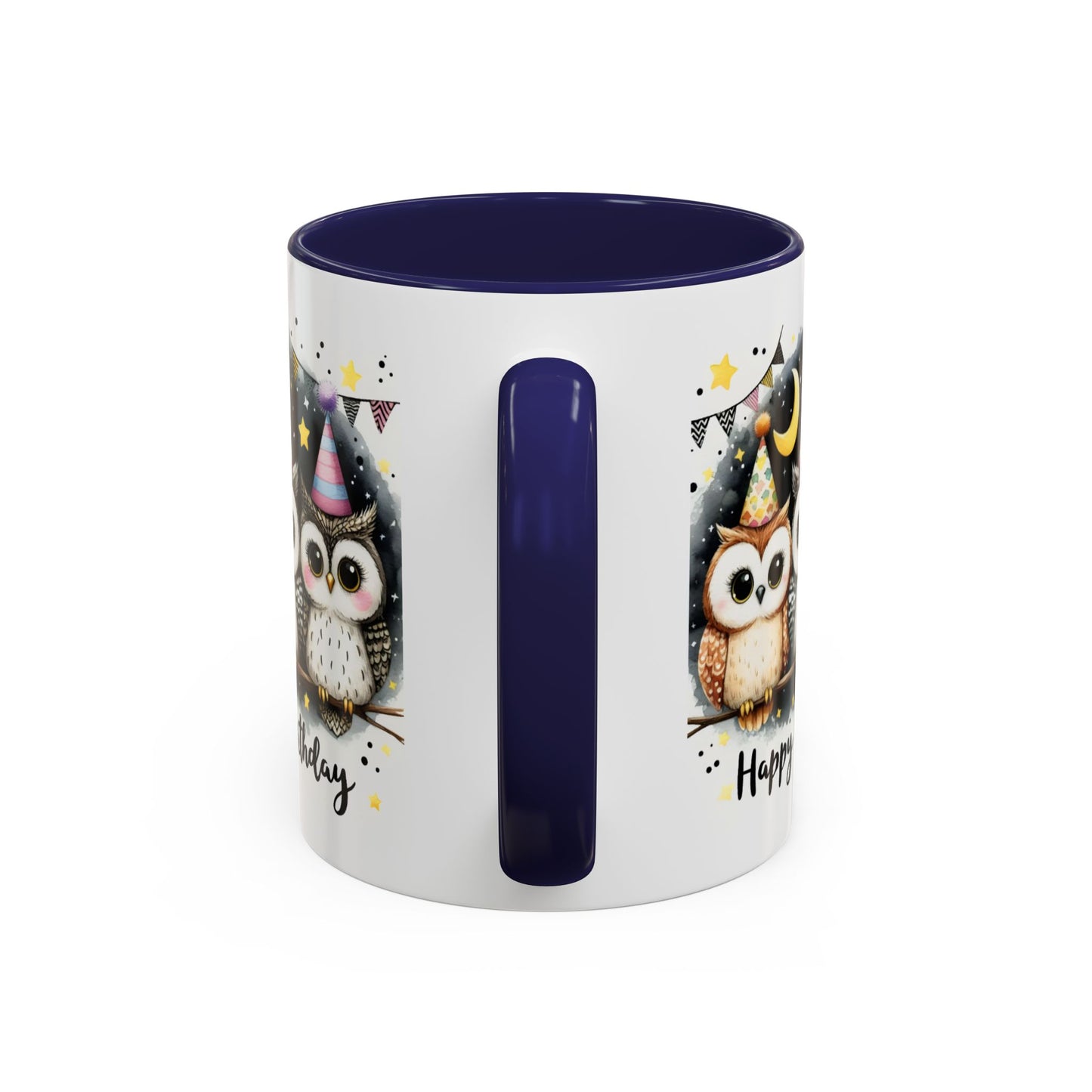 Birthday Mug - Happy Birthday Owls