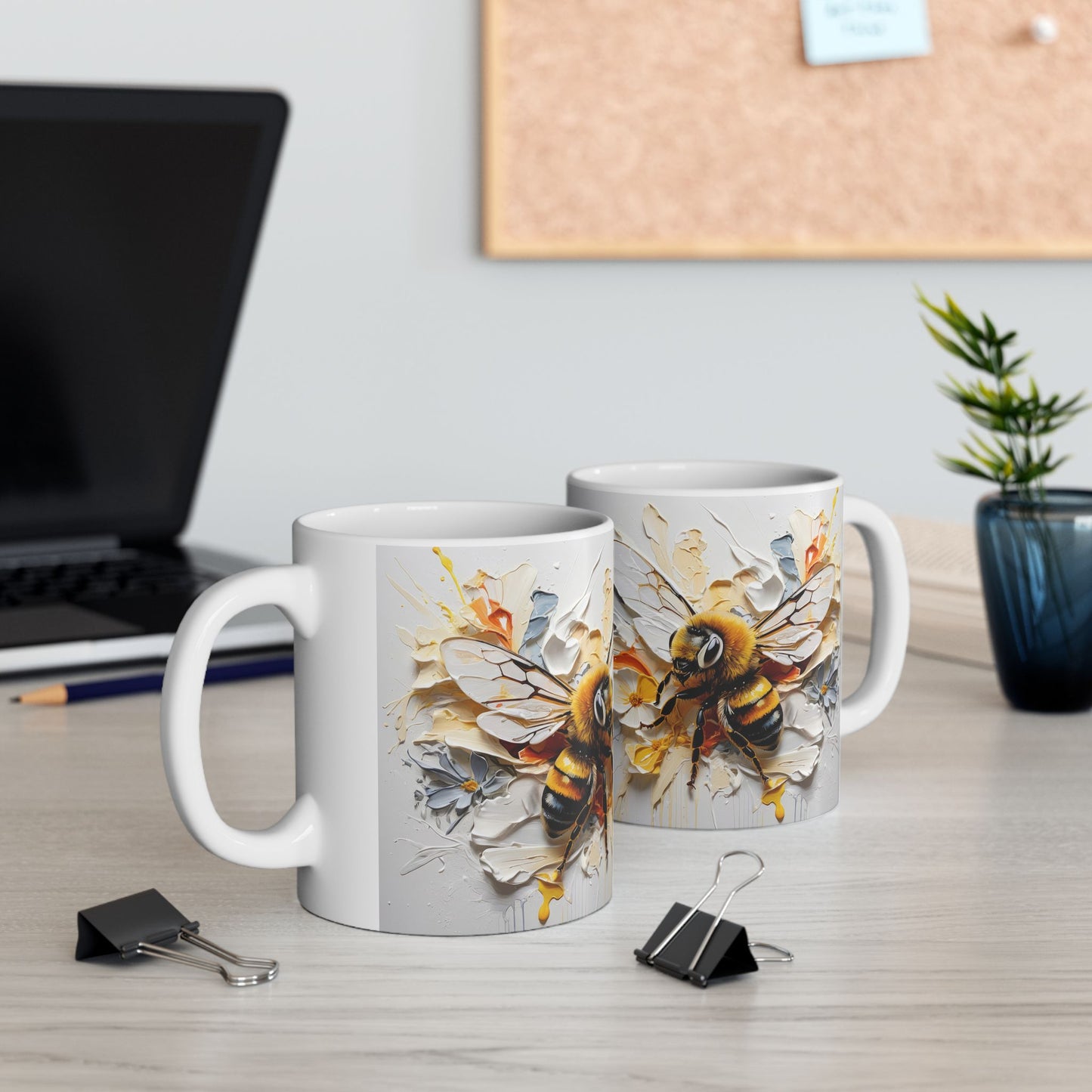 Artistic Mug - Bee Oil Painting