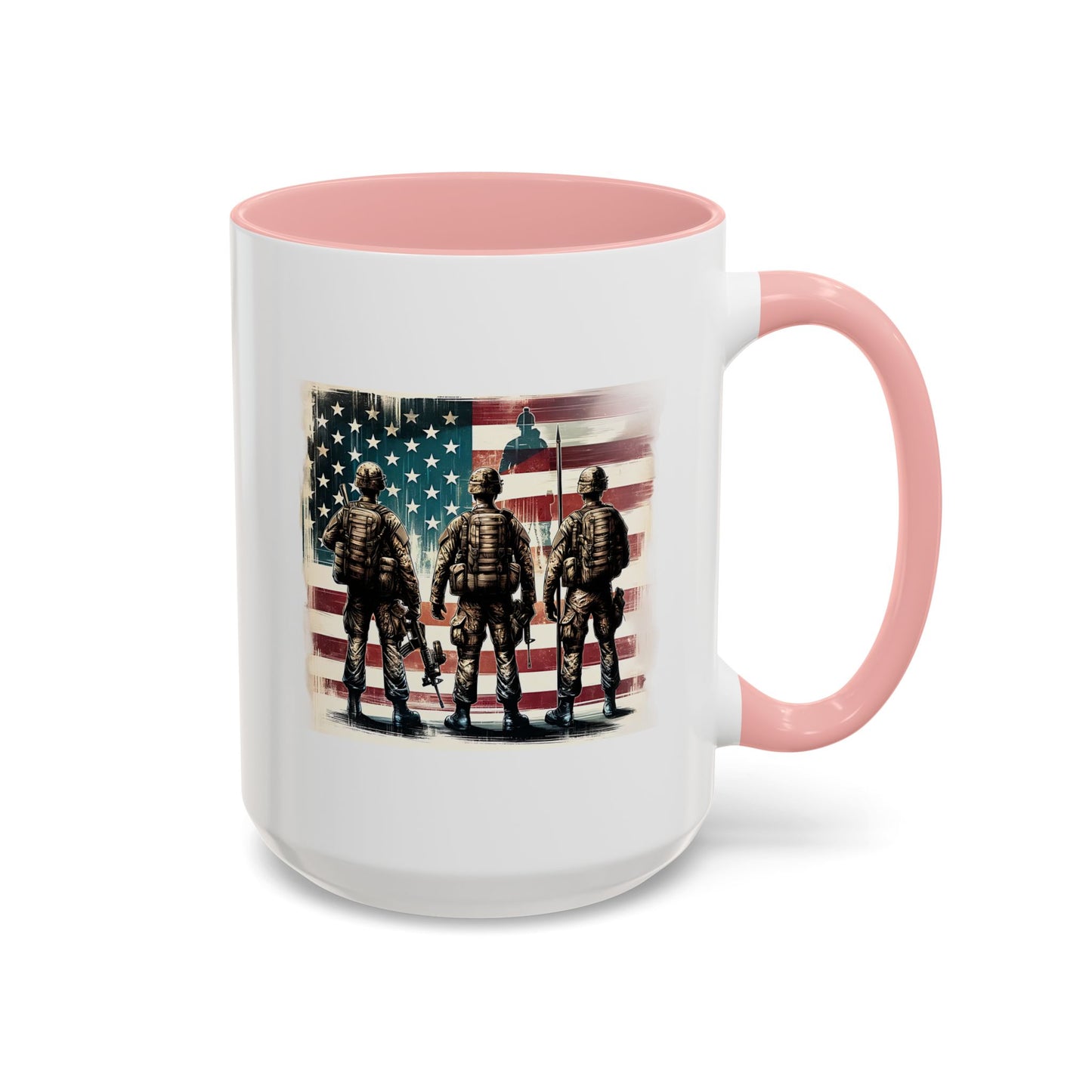 4th of July Mug - Soldiers American Flag