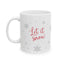 Christmas Mug - Let it Snow Red Text Snowman