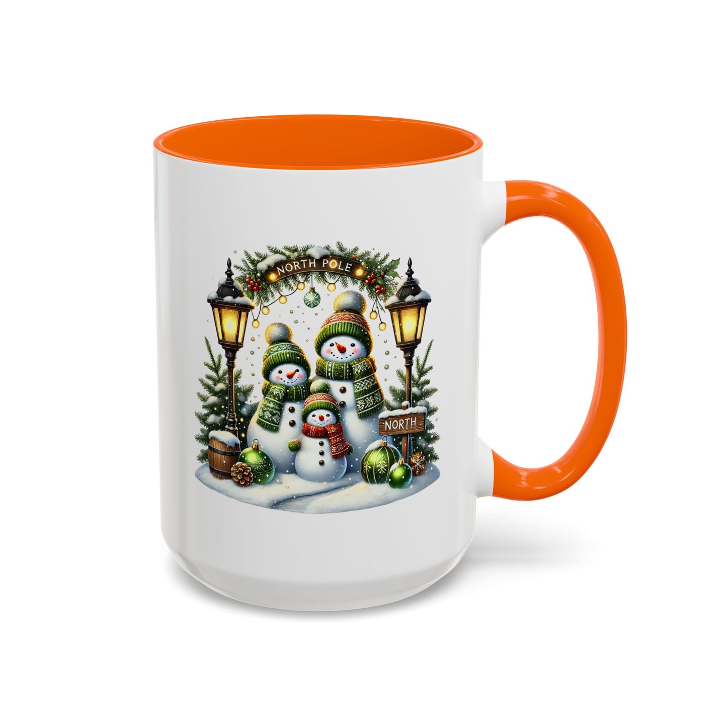 Christmas Mug - Green Snowman Family