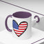 4th of July Mug - USA Flag Heart