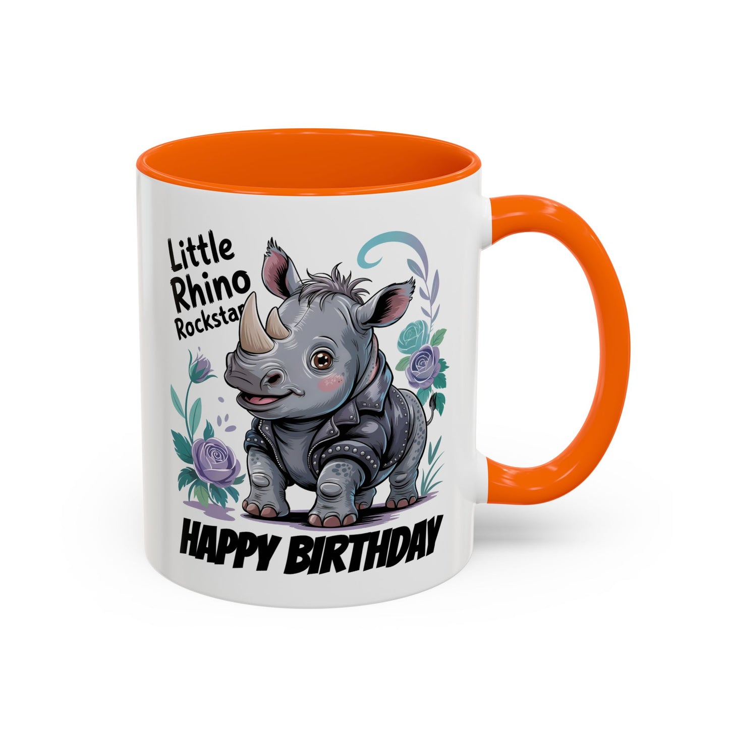 Birthday Mug - Happy Birthday Little Rhino Rockstar