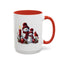 Christmas Mug - Burgundy Snowman Family