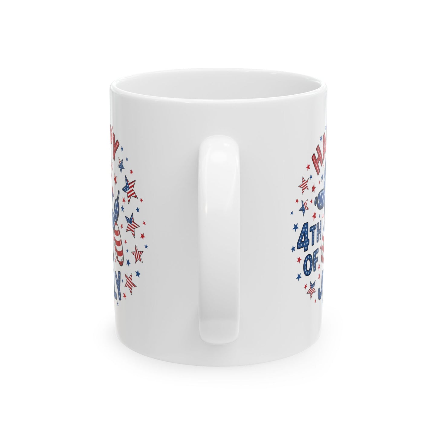 4th of July Mug - Happy 4th of July Dog Balloon