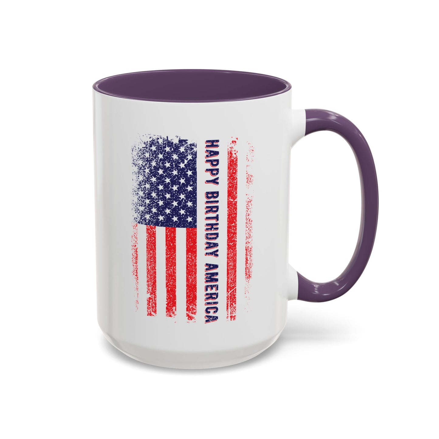 4th of July Mug - Happy Birthday America Flag